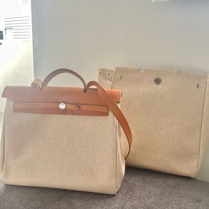 Authentic Hermès Vintage Toile HERBAG 39